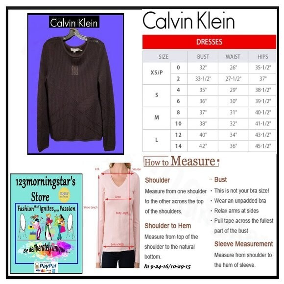 Calvin Klein NEW Bohemian Geometric Crochet-Mesh Semi-Sheer Sweater Top M - Picture 12 of 12